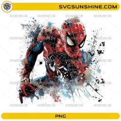Spiderman Watercolor PNG, Superhero Digital Design for Sublimation