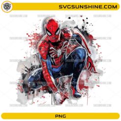 Spiderman PNG Digital File, Watercolor Superhero Clipart, High Quality