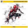 spiderman watercolor png action hero design with paint splatters
