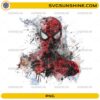 spiderman watercolor png design with splash art graphic