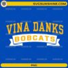 Vina Danks Bobcats PNG featuring bold varsity lettering for school spirit shirts and sports fan designs.