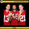 49ers Players PNG football fan digital design featuring three players in red jerseys