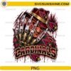 Arizona Cardinals Horror Freddy Krueger PNG featuring Arizona Cardinals Halloween football fan artwork