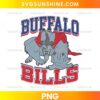 Buffalo Bills Beast PNG retro football mascot vintage digital artwork