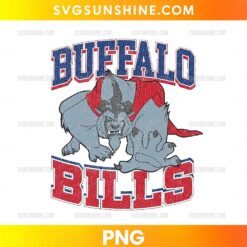 Buffalo Bills Beast PNG retro football mascot vintage digital artwork