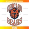 Chicago Bears Baloo Bear PNG vintage cartoon bear football design