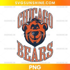 Chicago Bears Baloo Bear PNG vintage cartoon bear football design