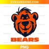 Chicago Bears Baloo PNG vintage cartoon bear football design