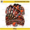 Cleveland Browns Freddy Krueger PNG featuring Put Me In The Game quote and horror football artwork