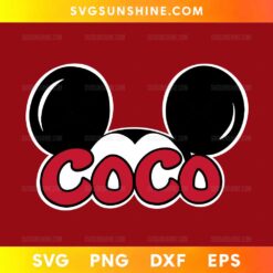 Coco Mickey Head SVG Disney inspired cut file for Cricut and Silhouette projects