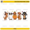 Cute Halloween Dachshund Dogs PNG featuring adorable dachshunds dressed in Halloween costumes