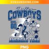 Dallas Cowboys Woody and Bullseye PNG retro football design digital download