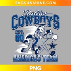 Dallas Cowboys Woody and Bullseye PNG retro football design digital download