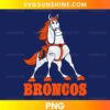 Denver Broncos Maximus PNG vintage football horse cartoon digital download design