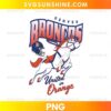 Denver Broncos Maximus Tangled PNG retro horse cartoon design with orange and blue football-inspired artwork