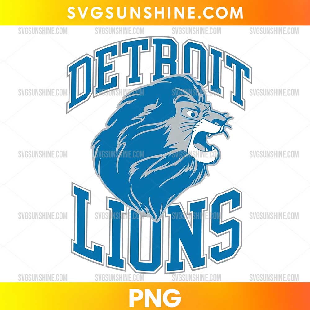 Detroit Lions Simba The Lion King PNG vintage Detroit Lions Disney lion digital download design