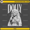 Dolly Parton PNG vintage black and white portrait sublimation design for t-shirts and tumblers