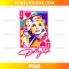 Dolly Parton Queen of Hearts PNG colorful pop art portrait with heart playing card design
