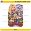 Dolly Parton Rainbow Quote PNG with rainbow sunflowers butterflies guitar and inspirational country artwork