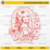Dolly Parton Western Floral SVG with portrait, flowers, horseshoe and country western design