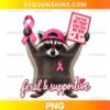 Feral And Supportive Raccoon Breast Cancer Awareness PNG with pink ribbon and awareness sign