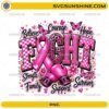 Fight Breast Cancer Awareness PNG with pink ribbon, boxing gloves, butterflies, flowers, and survivor support design