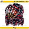 Houston Texans Freddy Krueger PNG featuring Put Me In The Game quote and horror football artwork