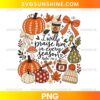 I Will Praise Him In Every Season PNG with pumpkins, autumn leaves, coffee, bows, and Psalm 146:2 Christian fall design