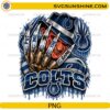 Indianapolis Colts Freddy Krueger PNG featuring Put Me In The Game quote and horror football artwork