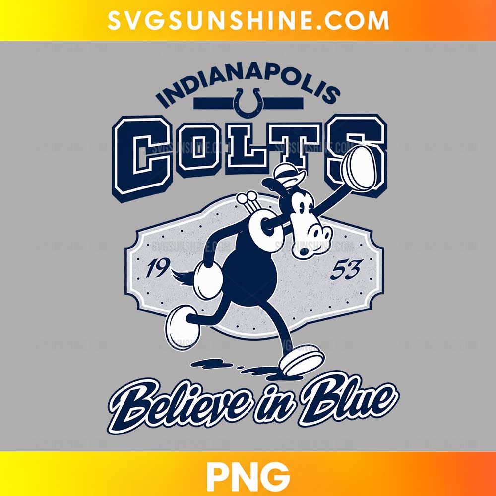 Indianapolis Colts Horace Horsecollar PNG vintage Colts Disney horse digital download