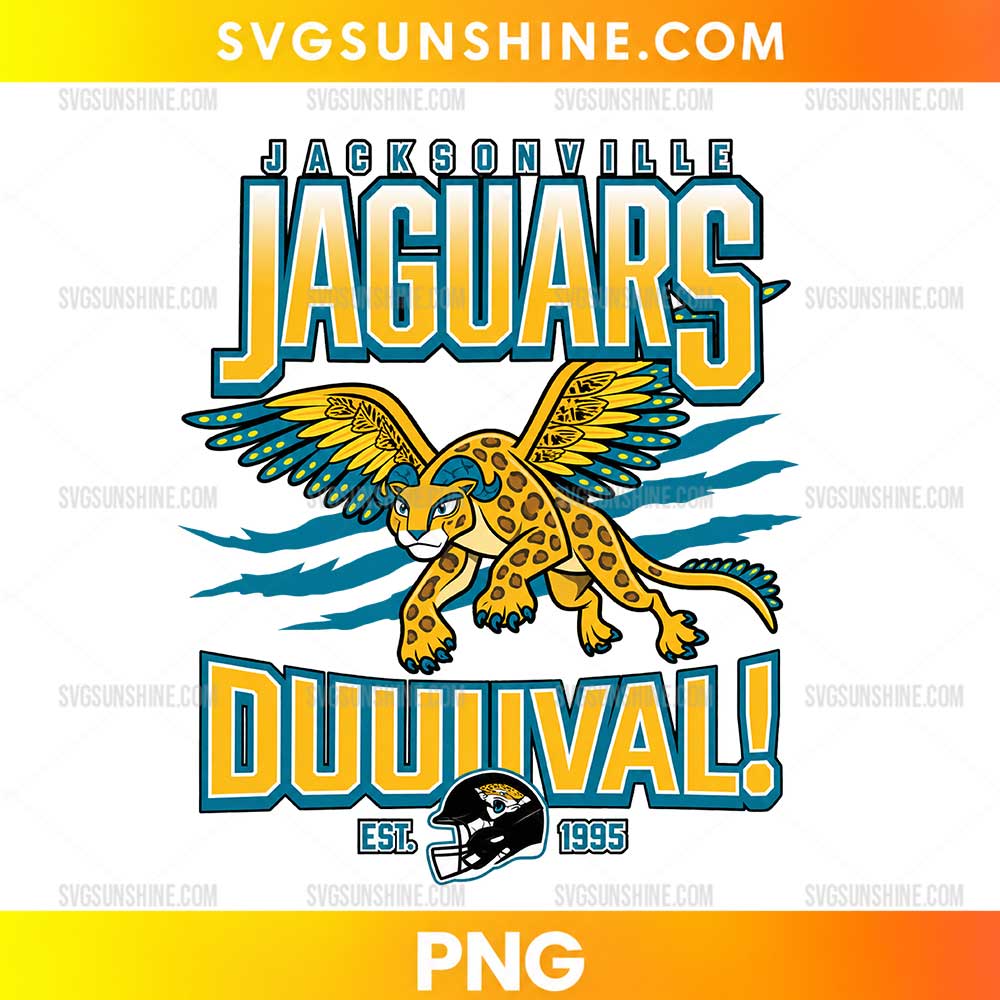 Jacksonville Jaguars Pepita PNG vintage Duval fantasy creature digital download