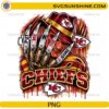 Kansas City Chiefs Freddy Krueger PNG featuring Put Me In The Game quote and horror football artwork
