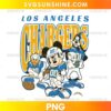 Los Angeles Chargers Disney PNG featuring football-themed cartoon characters in team-inspired uniforms