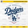 Los Angeles Dodgers Baseball SVG vintage sports design with LA baseball lettering and distressed style
