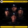 Los Angeles Dodgers Players PNG baseball team collage digital download with transparent background