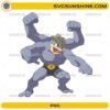 Machamp Pokemon PNG powerful fighting character digital design with transparent background