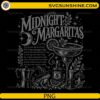 Midnight Margaritas PNG featuring witchy Halloween cocktail artwork with moon, potion bottle, frog, and vintage gothic elements