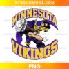 Minnesota Vikings Thor Hammer PNG featuring a thunder warrior wielding a giant hammer in purple and gold football-inspired colors.