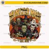 Monster Mash Est. 1962 PNG featuring classic Halloween monsters emerging from a giant pumpkin