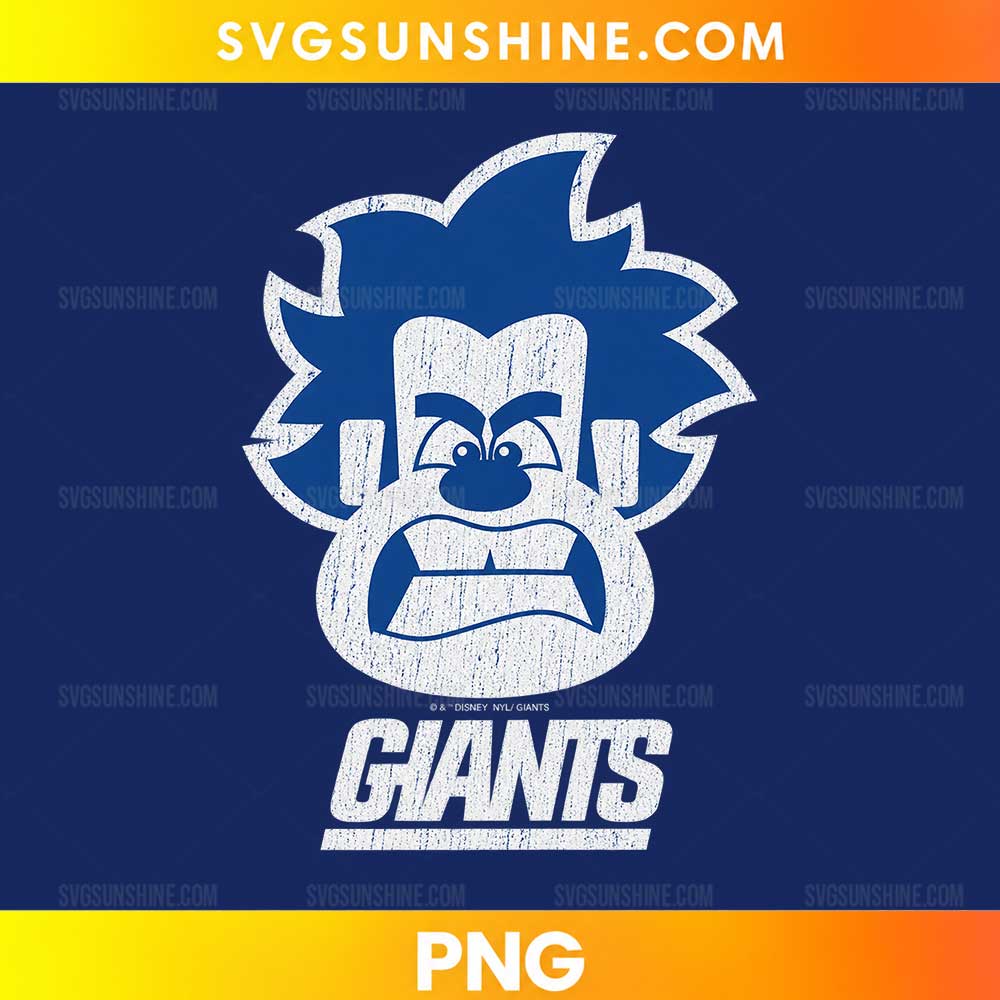 New York Giants Ralph PNG retro Big Blue cartoon football digital download