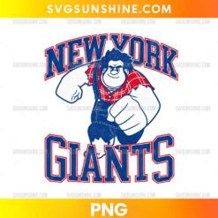 New York Giants Wreck-It Ralph Football PNG retro Big Blue graphic digital download