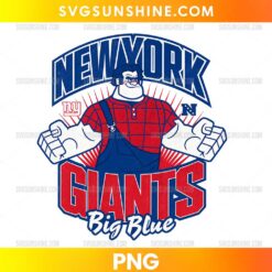 New York Giants Wreck-It Ralph PNG vintage football cartoon character digital download
