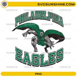 Philadelphia Eagles Marvel's Doctor Doom PNG vintage football design with armored character and green cape