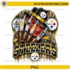 Pittsburgh Steelers Freddy Krueger PNG featuring Put Me In The Game football horror design with claw glove and black gold team colors