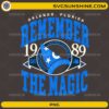 Remember The Magic PNG featuring retro theme park typography and magical hat design inspired by Orlando Florida vacations
