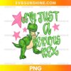 Rex Toy Story PNG featuring a green dinosaur with the quote I'm Just a Nervous Rex