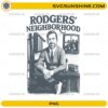 Rodgers Neighborhood PNG vintage engraved illustration digital design with retro typography