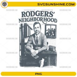 Rodgers Neighborhood PNG vintage engraved illustration digital design with retro typography