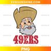 San Francisco 49ers Stinky Pete Toy Story PNG featuring a vintage prospector character with western hat and retro football-inspired typography.
