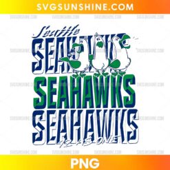 Seattle Seahawks 12 As One Seagull Squad PNG retro football fan design with cartoon seagulls